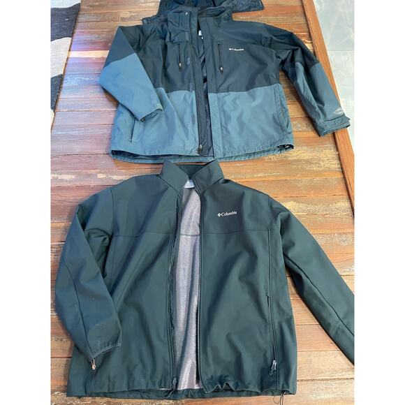 Columbia Interchange 3-in-1 Waterproof Jacket XXL Zip-In Softshell Hooded - Picture 2 of 10